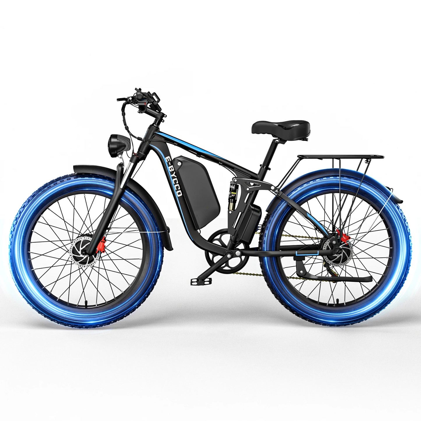 Electric Bike for Adults, 37/43MPH E Bikes for Men, 3000W Peak Dual Motors, 23AH Battery, 26” Fat Tire, Full Suspension